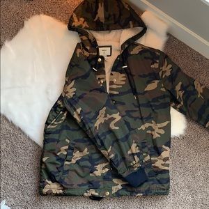 Forever21 Hooded Camo Jacket